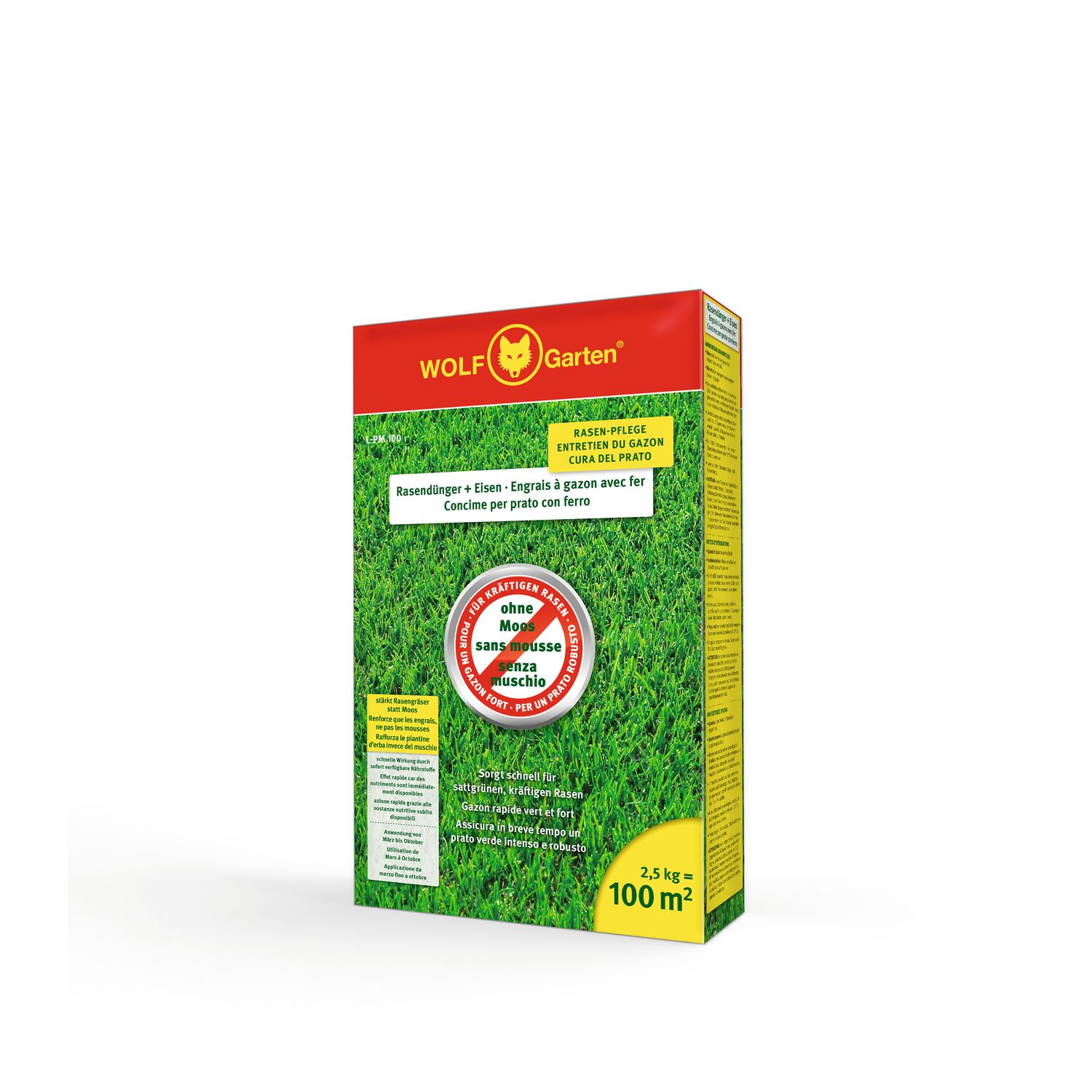 Packaging of WOLF-Garten fertiliser L-PM 100