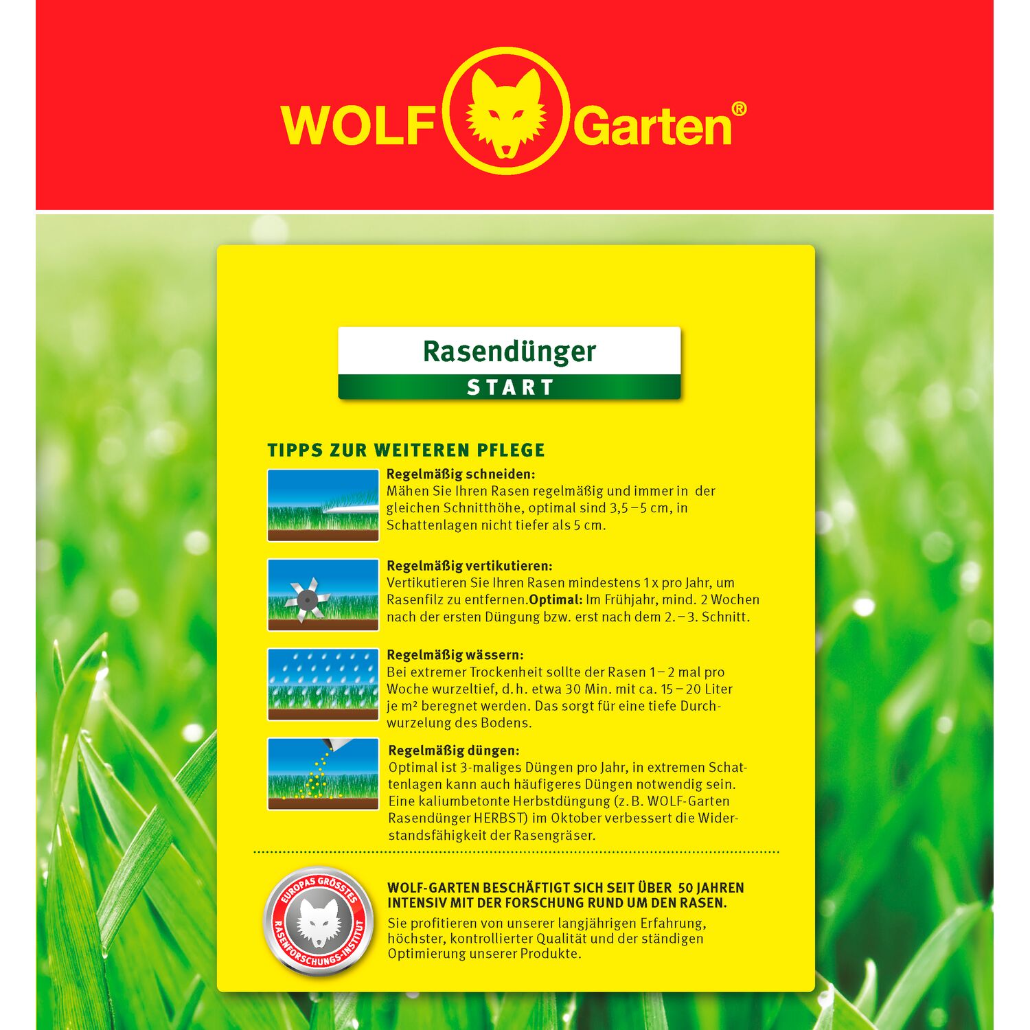WOLF-Garten Lawn Fertilizer "Start"" LH 240 paper bin right side view"