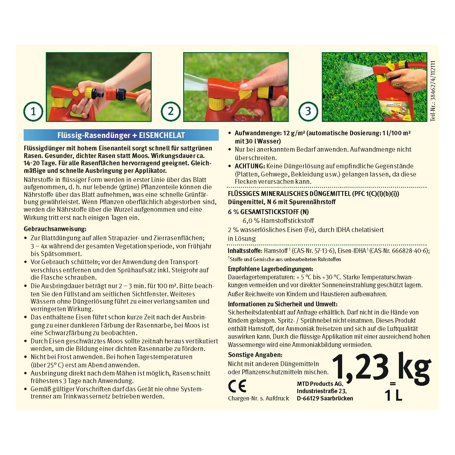 Packaging WOLF-Garten liquid fertilizer LM 100 B